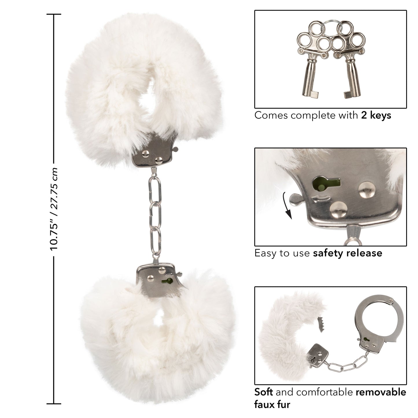 Ultra Fluffy White Furry Cuffs – Soft Bondage Handcuffs > Bondage Gear > Handcuffs - Tophatter Daily Deals