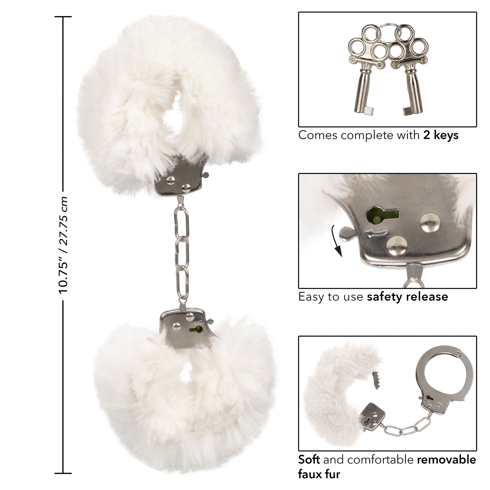 Ultra Fluffy White Furry Cuffs – Soft Bondage Handcuffs > Bondage Gear > Handcuffs - Tophatter Daily Deals