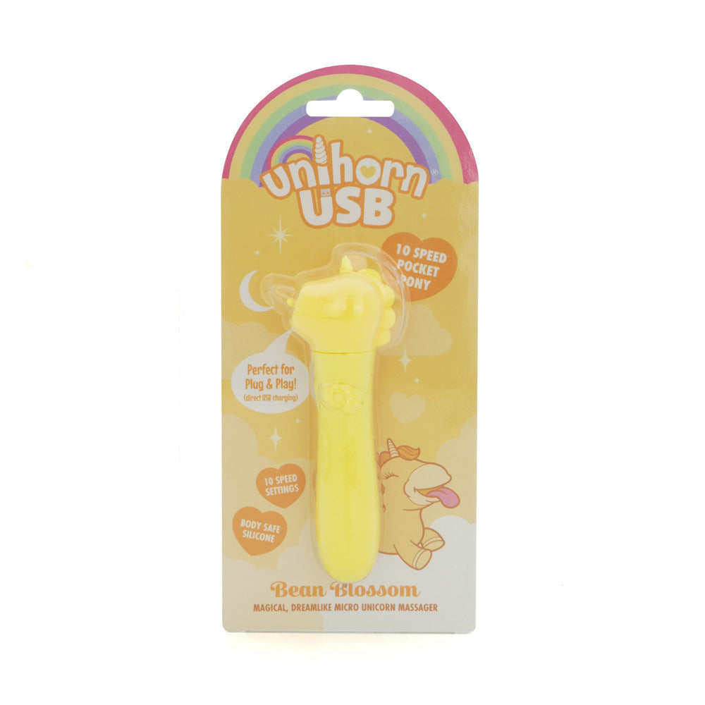 Unihorn USB Bullet (Bean Blossom Yellow) – Rechargeable 10-Speed Silicone Vibrator > Vibrators > Ladies > Clitoral Vibrators and Stimulators - Tophatter Daily Deals