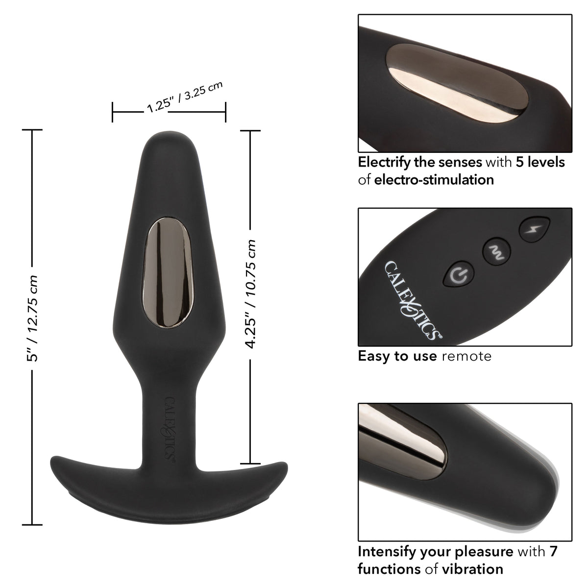 Volt Electro-Fury Remote Control Electro-Stimulation Probe Massager > Anal Range > Vibrating Butt Plugs - Tophatter Daily Deals