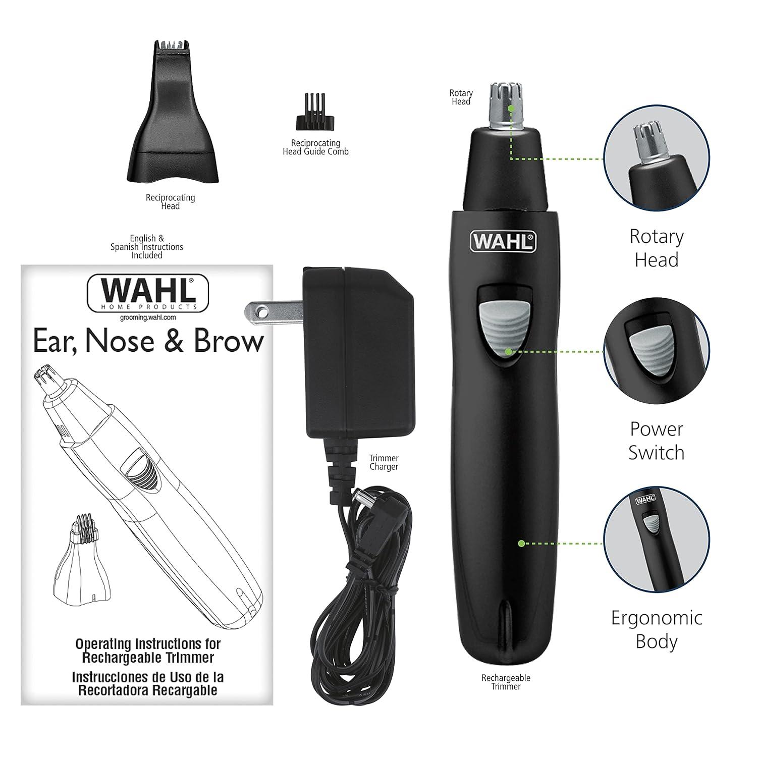 Rechargeable Nose and Ear Trimmer - Cordless Ear & Nose Brow Trimmer Grooming Set Apparel & Accessories - Tophatter Daily Deals