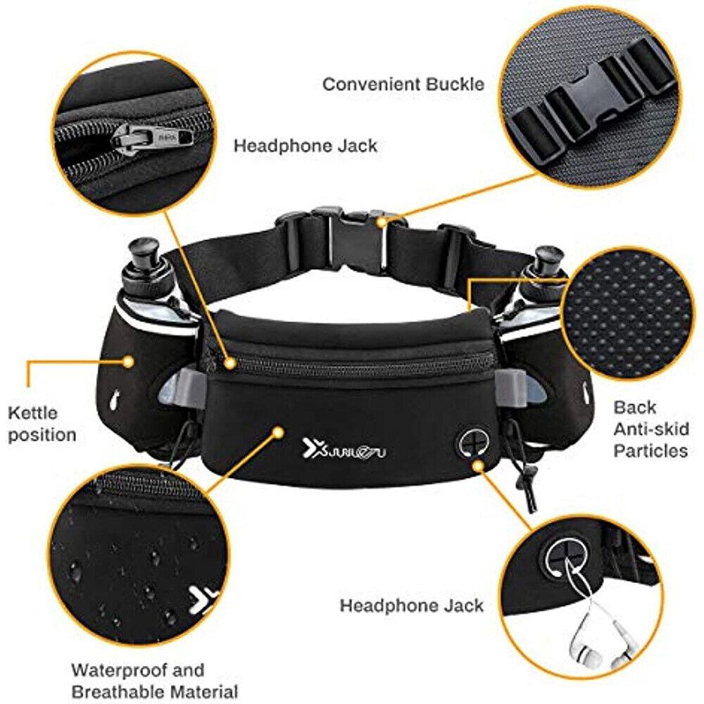 Waistband for Running - Outdoor Sports Jogging Phone Keys Waist Bag Adult Running Belt with Water Bottle Exercise & Fitness - Tophatter Daily Deals