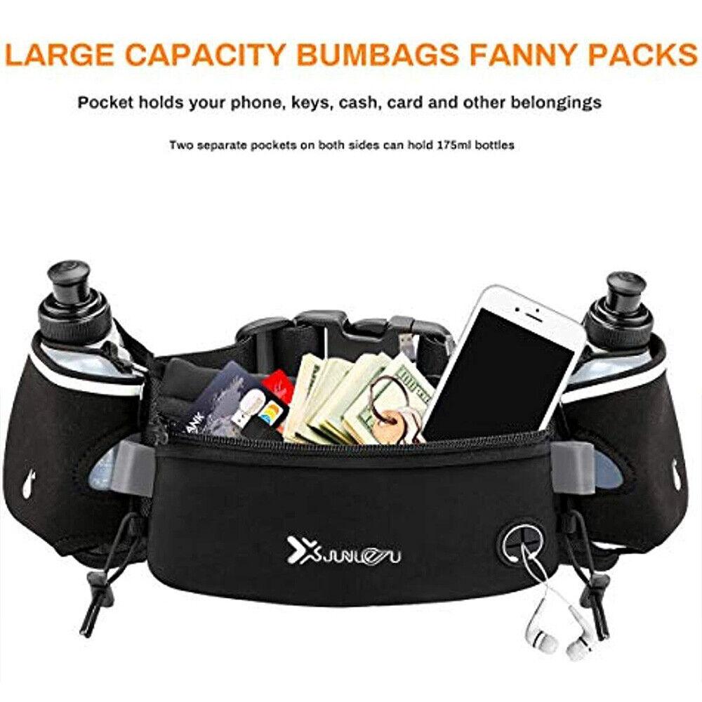 Waistband for Running - Outdoor Sports Jogging Phone Keys Waist Bag Adult Running Belt with Water Bottle Exercise & Fitness - Tophatter Daily Deals