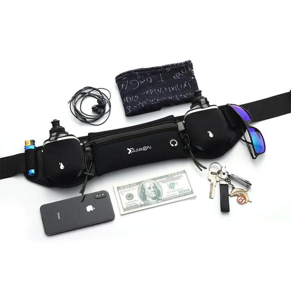 Waistband for Running - Outdoor Sports Jogging Phone Keys Waist Bag Adult Running Belt with Water Bottle Exercise & Fitness - Tophatter Daily Deals