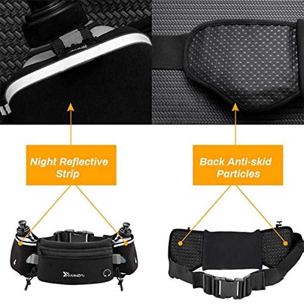 Waistband for Running - Outdoor Sports Jogging Phone Keys Waist Bag Adult Running Belt with Water Bottle Exercise & Fitness - Tophatter Daily Deals