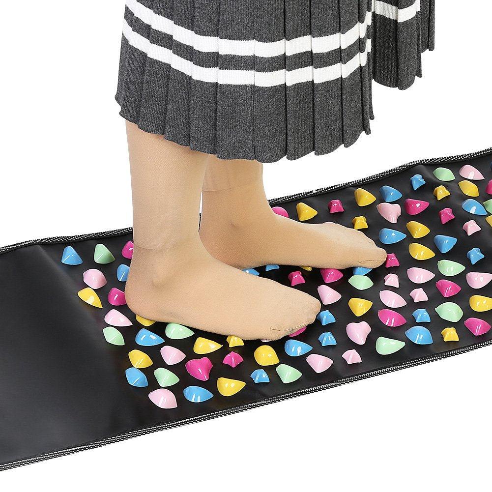 Foot Massage Mat - Reflexology Massager Home Comfortable Massage Cushion Gravel Road Massage Mat Personal Care - Tophatter Daily Deals