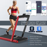 Under Desk Treadmill UK - 2-in-1 Folding Walking Treadmill With Dual Led Display Exercise & Fitness - Tophatter Daily Deals