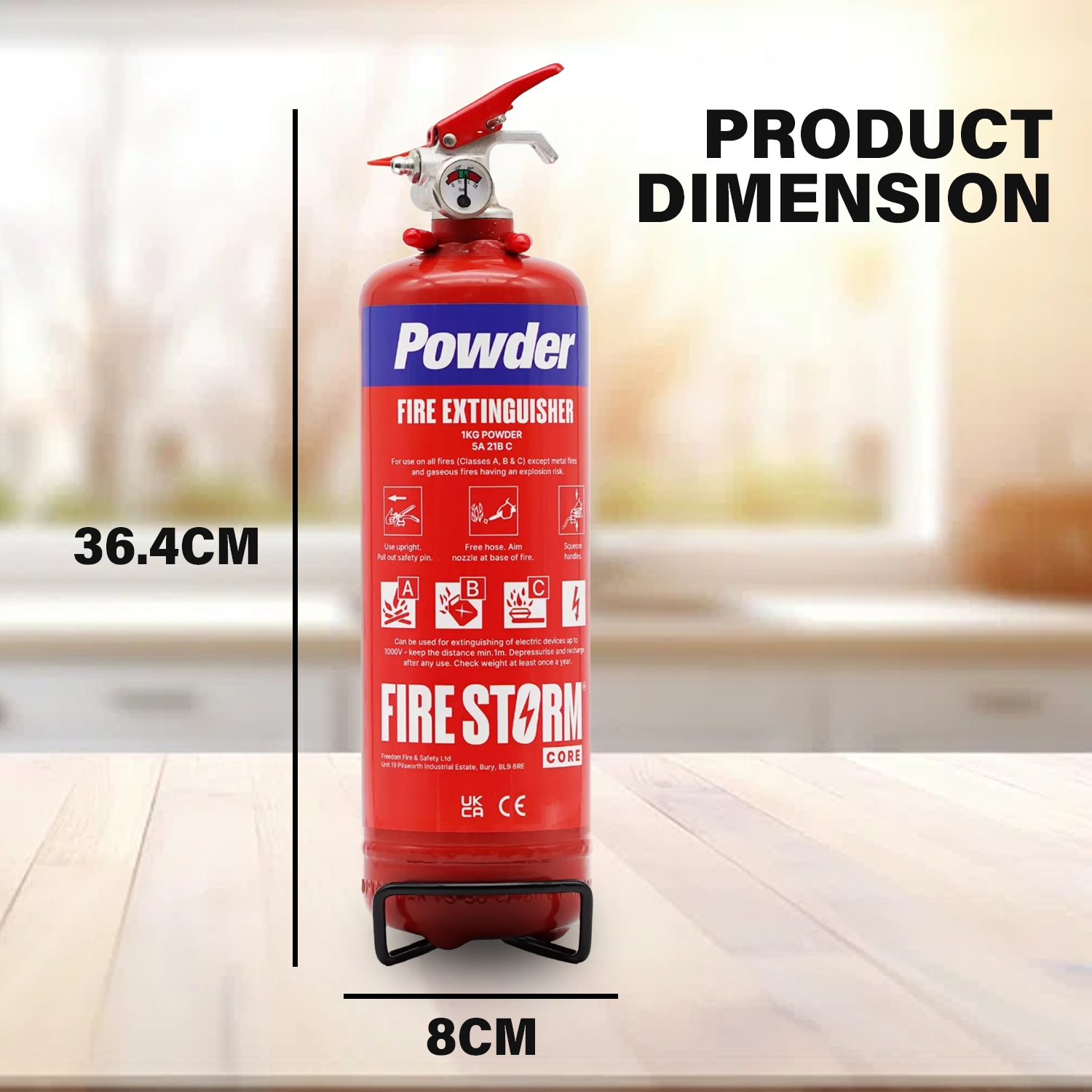 Fire Extinguisher Dry Powder – 1kg ABC Rated, Car, Home & Office Safety Device Fire extinguisher dry powder - Tophatter Daily Deals