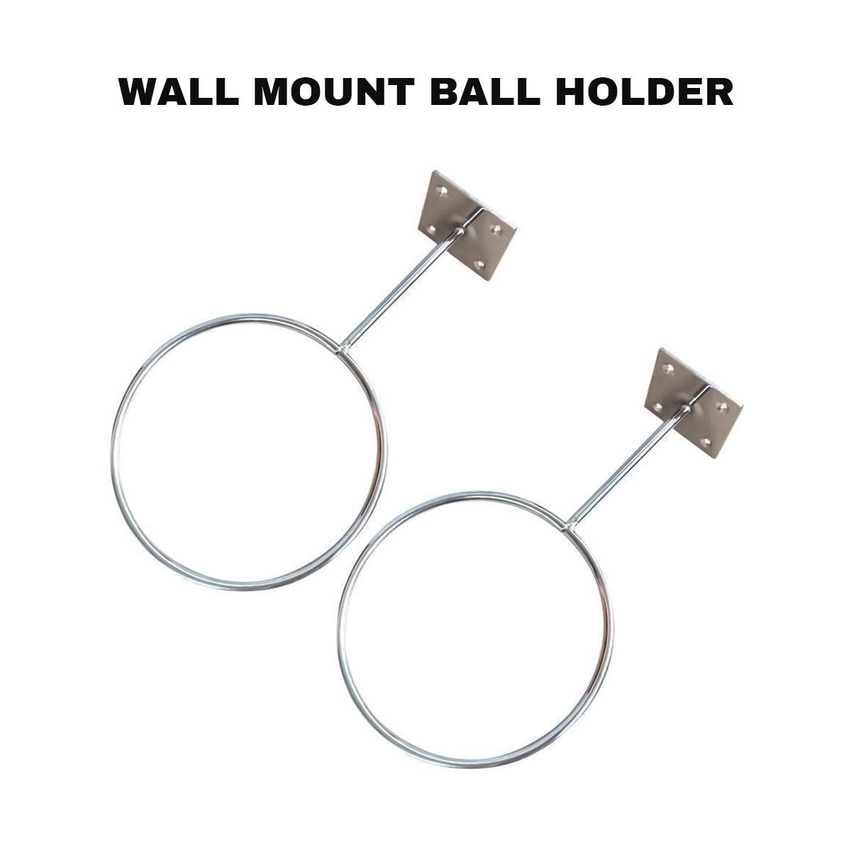 Ball Holder for Wall - 4X Wall Mount Ball Holder Football Storage Rack Basketball Display Sport Sports & Outdoor - Tophatter Daily Deals
