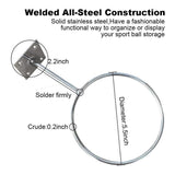 Ball Holder for Wall - 4X Wall Mount Ball Holder Football Storage Rack Basketball Display Sport Sports & Outdoor - Tophatter Daily Deals