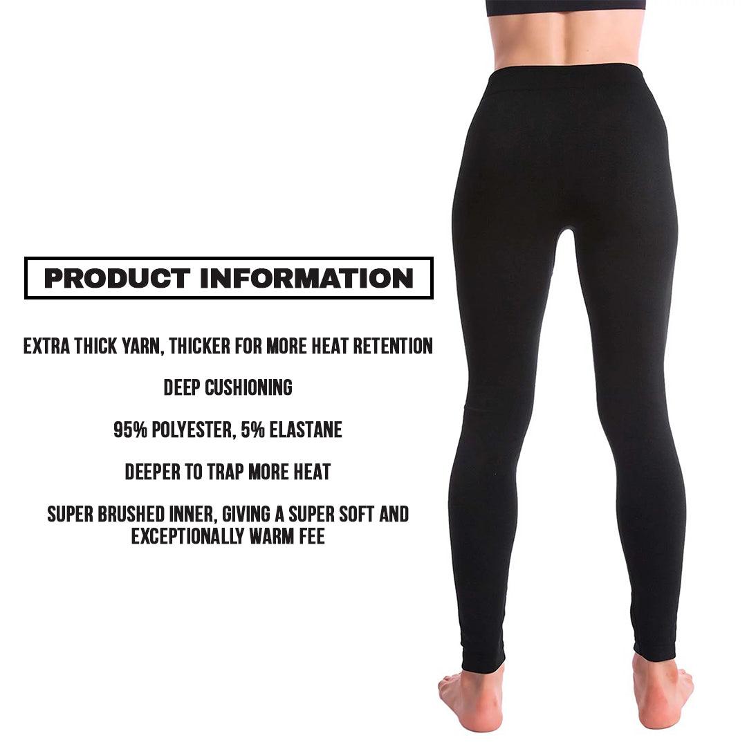 Best Fleece Lined Leggings UK - 4.9 TOG Black Tummy Control Thick Pants Women's Thermal Fleece Leggings Clothing - Tophatter Daily Deals