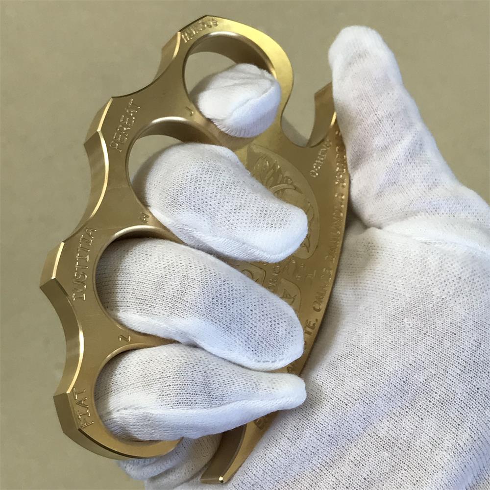 Warrior Solid Brass Knuckle Duster Self-defense Window Breaking EDC Tool - Tophatter Daily Deals