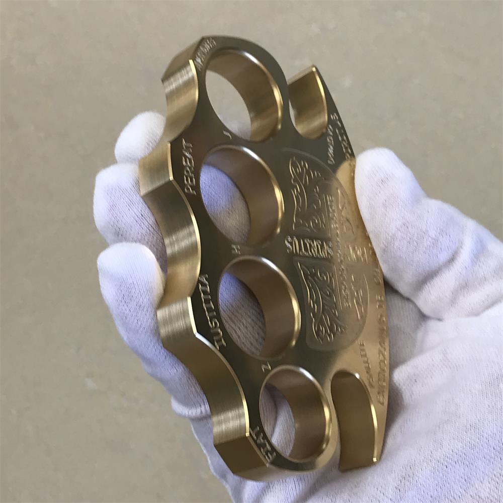 Warrior Solid Brass Knuckle Duster Self-defense Window Breaking EDC Tool - Tophatter Daily Deals