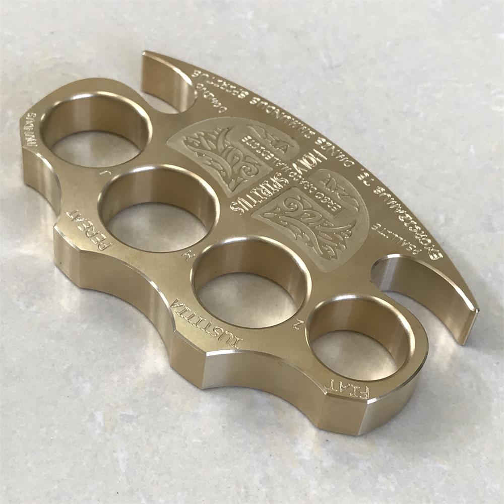 Warrior Solid Brass Knuckle Duster Self-defense Window Breaking EDC Tool - Tophatter Daily Deals