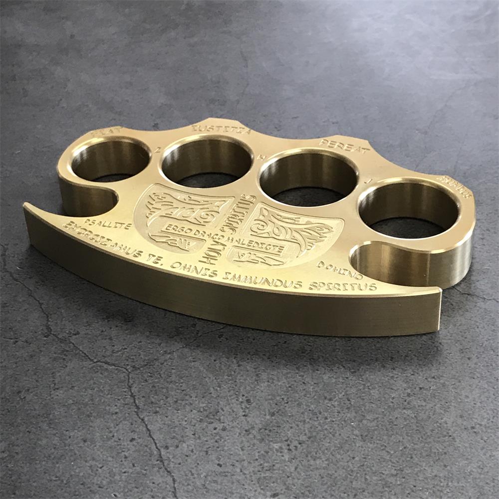 Warrior Solid Brass Knuckle Duster Self-defense Window Breaking EDC Tool - Tophatter Daily Deals