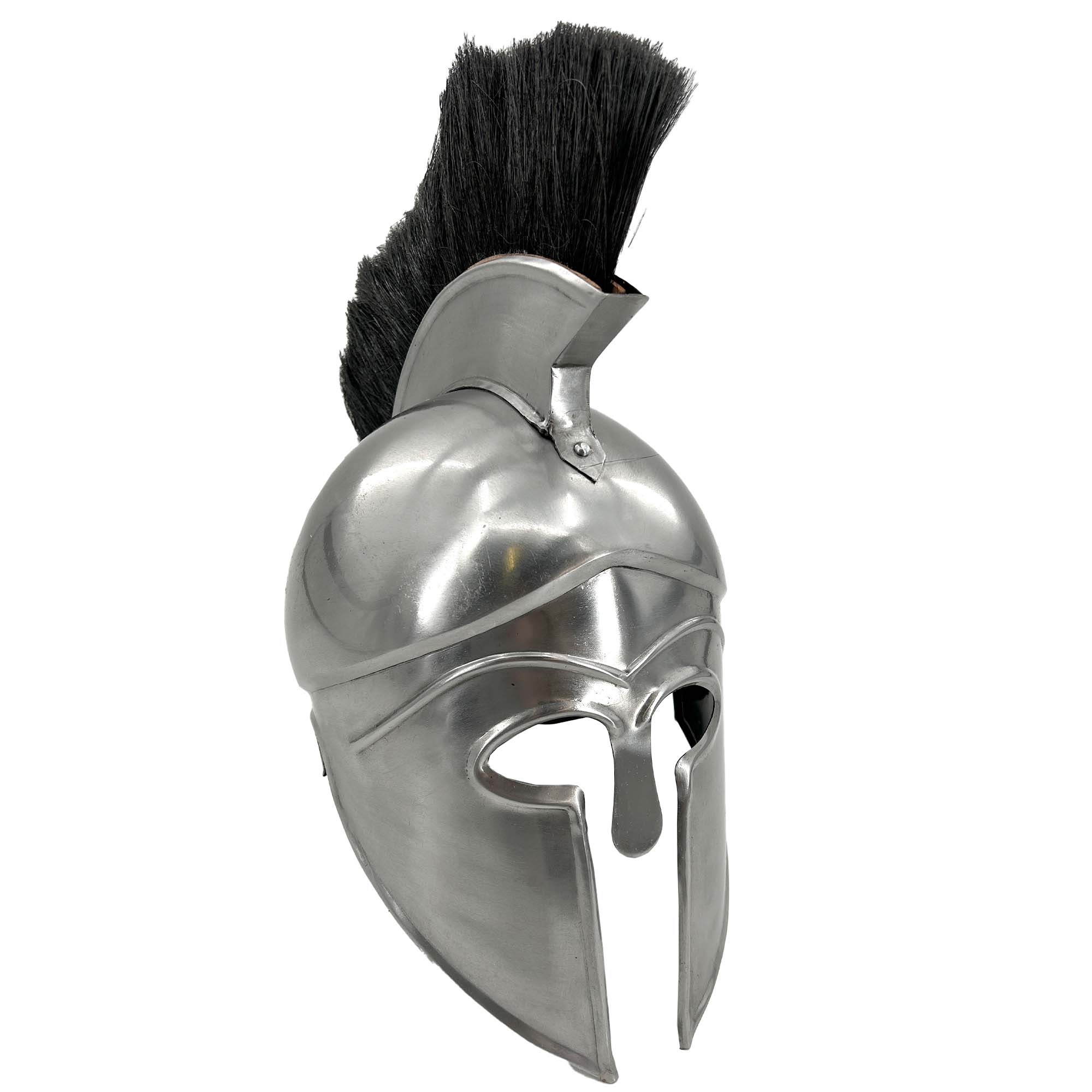 Warriors Pride Corinthian Helmet with Black Plume Medieval armor - Tophatter Daily Deals