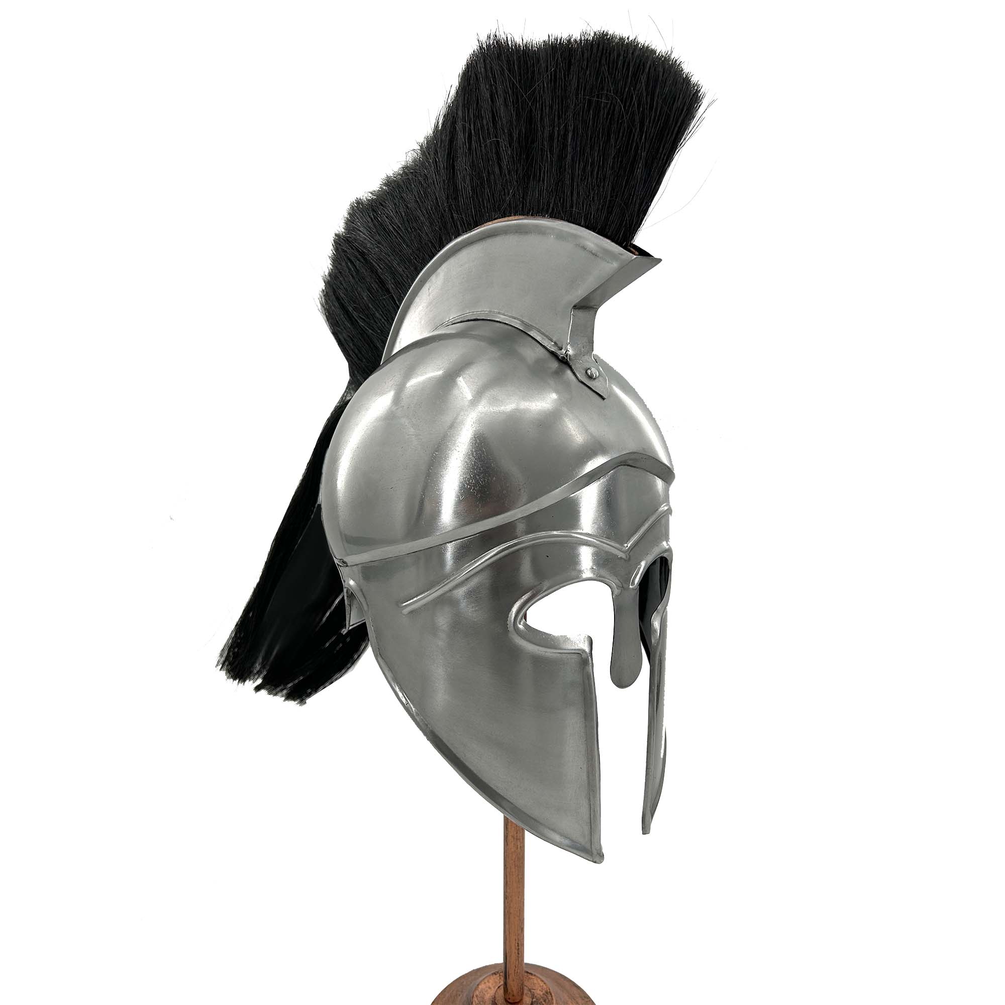 Warriors Pride Corinthian Helmet with Black Plume Medieval armor - Tophatter Daily Deals