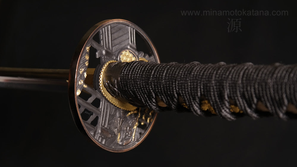 "Warrior's Rage" (Black) Hand Forged Katana In Clay Tempered 1060 HCS Katana - Tophatter Daily Deals