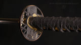 "Warrior's Rage" (Black) Hand Forged Katana In Clay Tempered 1060 HCS Katana - Tophatter Daily Deals