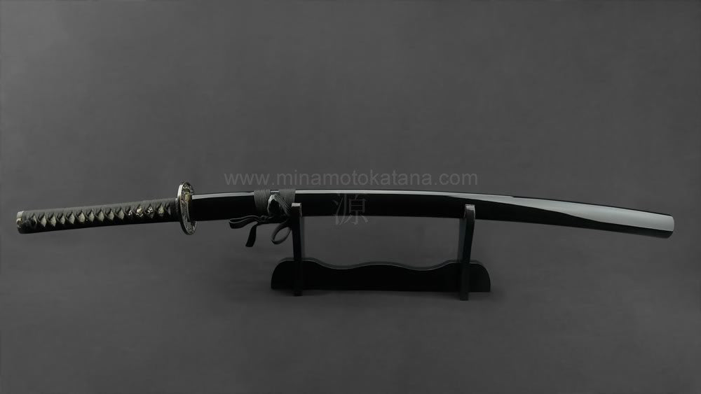 "Warrior's Rage" (Black) Hand Forged Katana In Clay Tempered 1060 HCS Katana - Tophatter Daily Deals