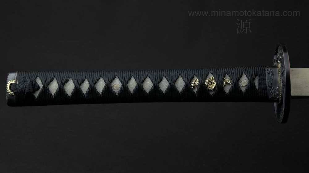 "Warrior's Rage" (Black) Hand Forged Katana In Clay Tempered 1060 HCS Katana - Tophatter Daily Deals
