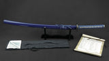 Deluxe "Warrior's Rage" (Blue) Hand Forged Katana In Clay Tempered 1060 HCS Katana - Tophatter Daily Deals