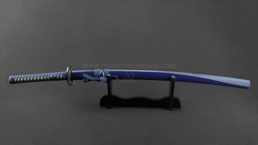 Deluxe "Warrior's Rage" (Blue) Hand Forged Katana In Clay Tempered 1060 HCS Katana - Tophatter Daily Deals