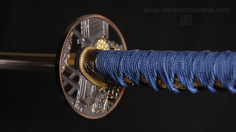 Deluxe "Warrior's Rage" (Blue) Hand Forged Katana In Clay Tempered 1060 HCS Katana - Tophatter Daily Deals
