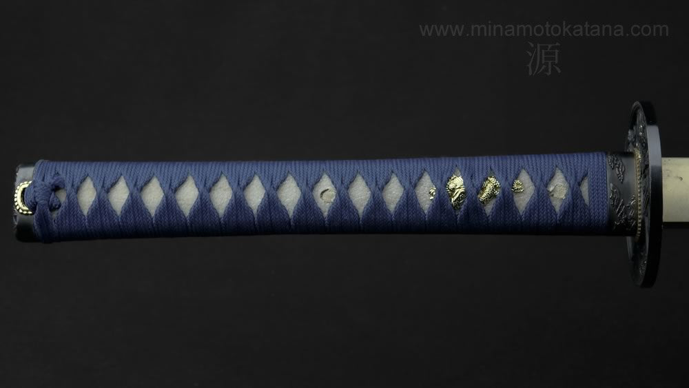 Deluxe "Warrior's Rage" (Blue) Hand Forged Katana In Clay Tempered 1060 HCS Katana - Tophatter Daily Deals