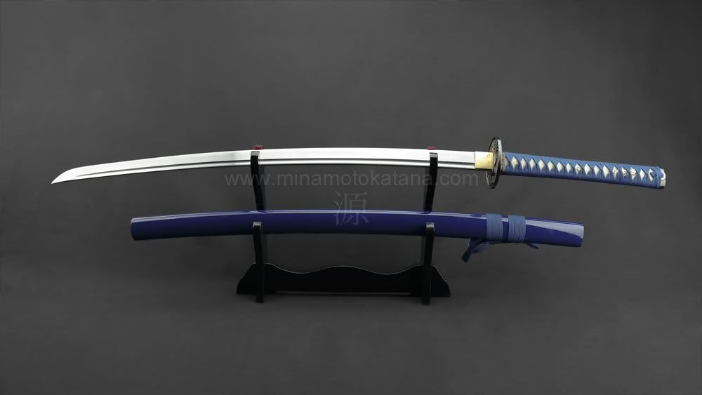 Deluxe "Warrior's Rage" (Blue) Hand Forged Katana In Clay Tempered 1060 HCS Katana - Tophatter Daily Deals