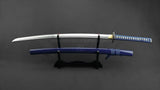 Deluxe "Warrior's Rage" (Blue) Hand Forged Katana In Clay Tempered 1060 HCS Katana - Tophatter Daily Deals