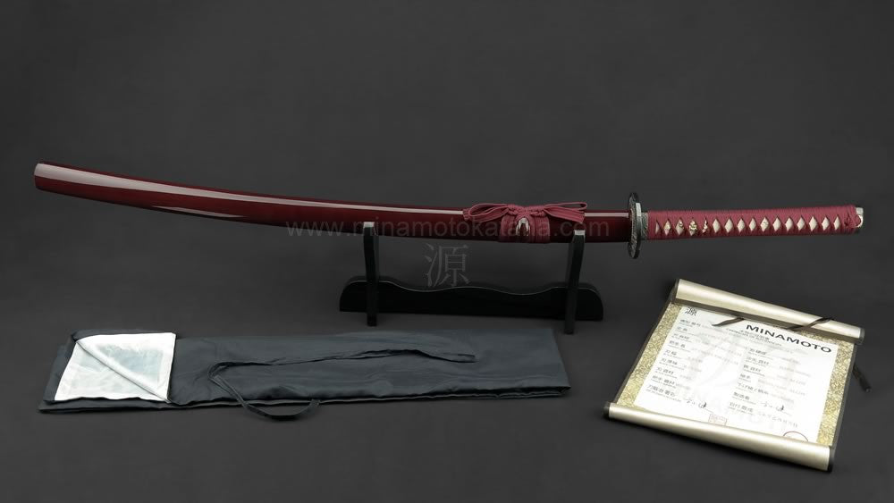 "Warrior's Rage" (Red) Hand Forged Katana In Clay Tempered 1060 HCS Katana - Tophatter Daily Deals