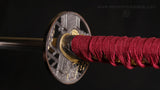 "Warrior's Rage" (Red) Hand Forged Katana In Clay Tempered 1060 HCS Katana - Tophatter Daily Deals