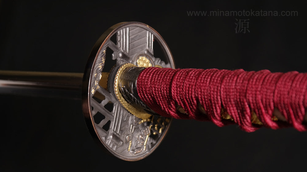 "Warrior's Rage" (Red) Hand Forged Katana In Clay Tempered 1060 HCS Katana - Tophatter Daily Deals