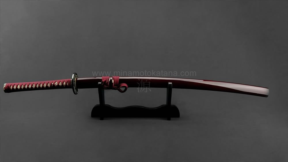 "Warrior's Rage" (Red) Hand Forged Katana In Clay Tempered 1060 HCS Katana - Tophatter Daily Deals