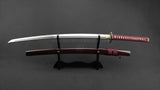 "Warrior's Rage" (Red) Hand Forged Katana In Clay Tempered 1060 HCS Katana - Tophatter Daily Deals