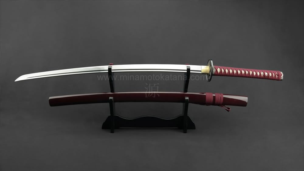 "Warrior's Rage" (Red) Hand Forged Katana In Clay Tempered 1060 HCS Katana - Tophatter Daily Deals
