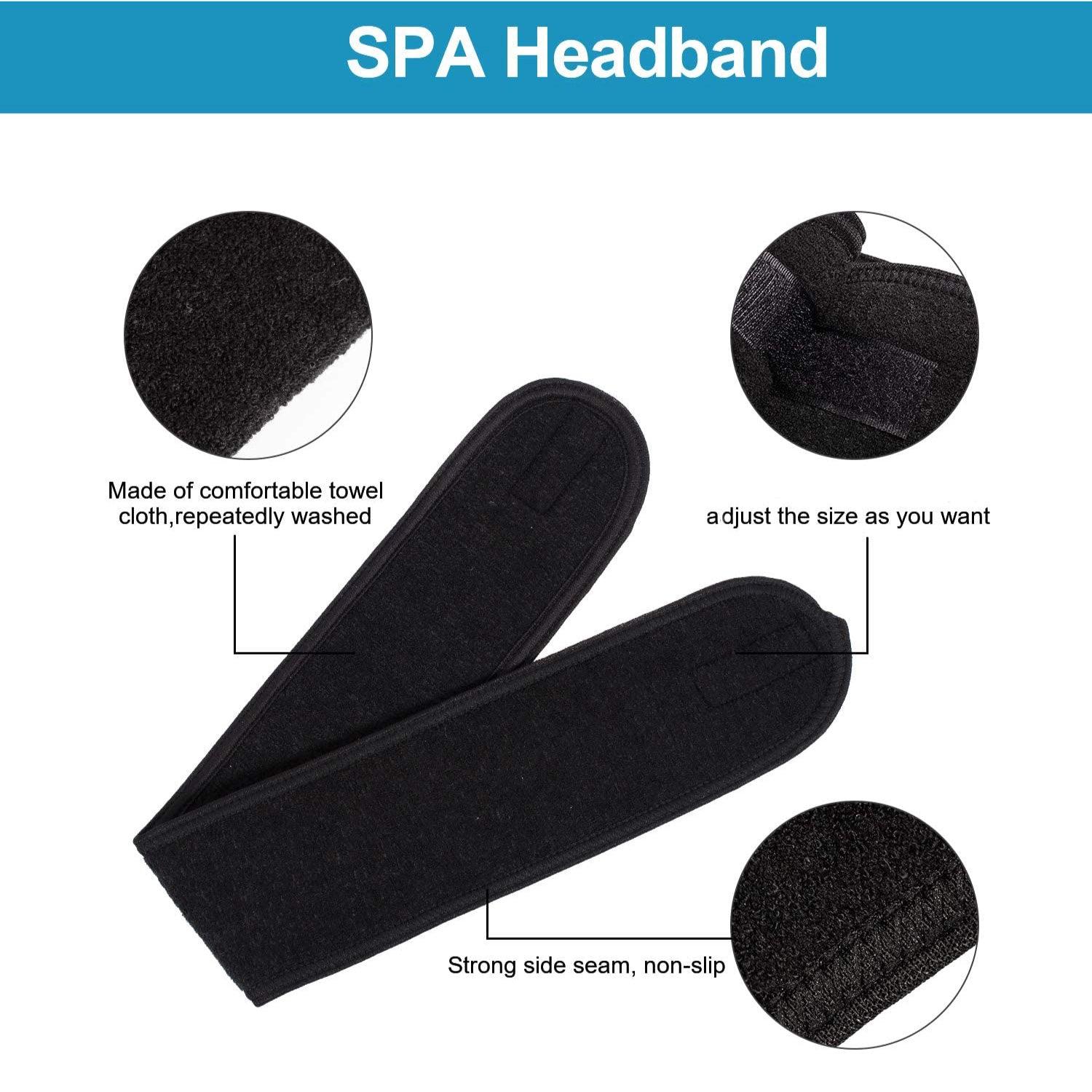 Spa Facial Headband - Make up Hair Band Terry Cloth Headband Stretch Towel for Sport Yoga Shower Health & Beauty - Tophatter Daily Deals