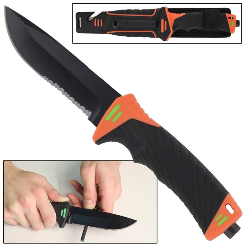 Wash Out Tactical Outdoor Camping Knife - Tophatter's Guns'N'Weapons Store Collectible Weapons - Tophatter Daily Deals