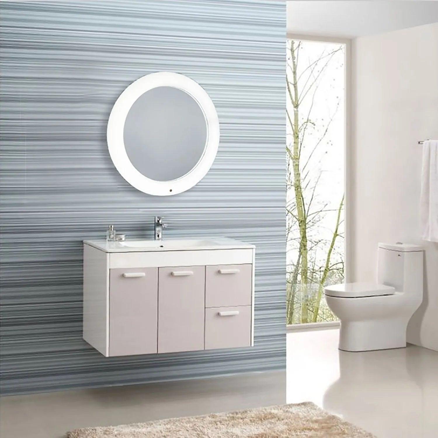Light Up Mirror For Bathroom - LED Illuminated Bathroom Mirror Light Smart Touch Control New 45 cm - Tophatter Daily Deals