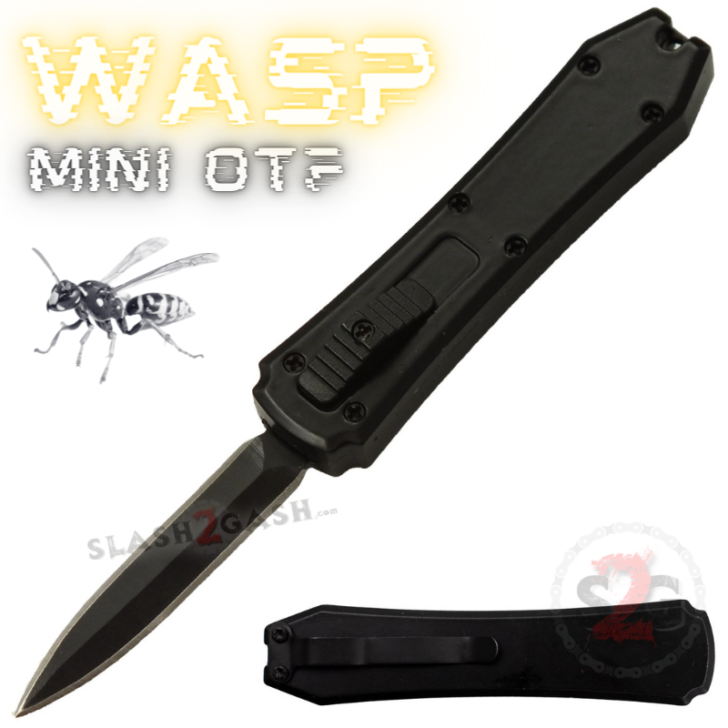 Wasp Mini OTF Knife Small Automatic Switchblade Dagger - Asst. colors Knife-OTF - Tophatter Daily Deals