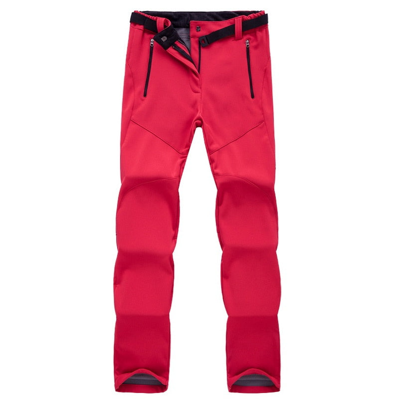 Waterproof & Breathable women’s hiking pants – elastic fit, durable material, for trekking and outdoor activities Red Women's outdoor trousers - Tophatter Daily Deals