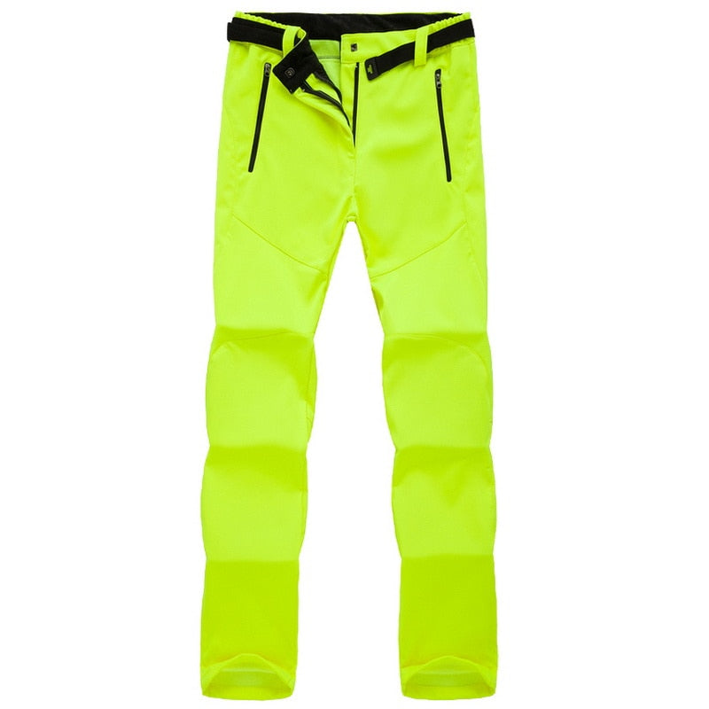 Waterproof & Breathable women’s hiking pants – elastic fit, durable material, for trekking and outdoor activities Neon yellow Women's outdoor trousers - Tophatter Daily Deals