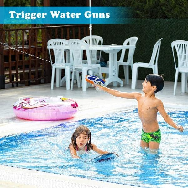 Most Powerful Water Gun UK - FOSUBOO Water Guns, 4 Pack Water Pistols for Kids Sports Toys - Tophatter Daily Deals