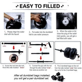 Water Dumbbells - 20-25 KG Water Filled Dumbbells Set Portable PVC Travel Dumbbeells - Tophatter Daily Deals