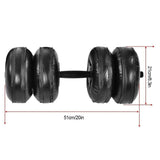 Water Dumbbells - 20-25 KG Water Filled Dumbbells Set Portable PVC Travel Dumbbeells - Tophatter Daily Deals
