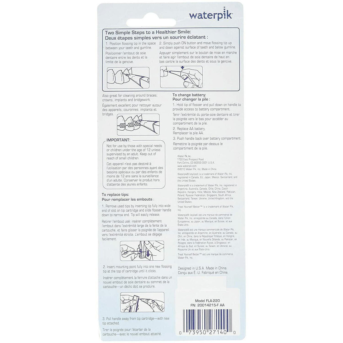 Water Flosser for Teeth - Waterpik Waterpik Power Flosser Fla-220 Dental Floss - Tophatter Daily Deals