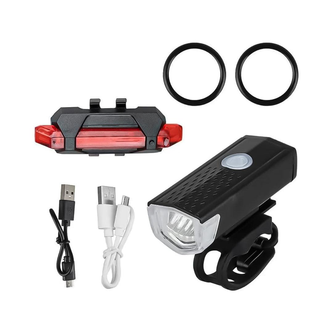 Rechargeable Cycle Lights - USB Rechargeable Bike Lights Rear Front Hazard Waterproof LED Front & Rear Light Cycling - Tophatter Daily Deals