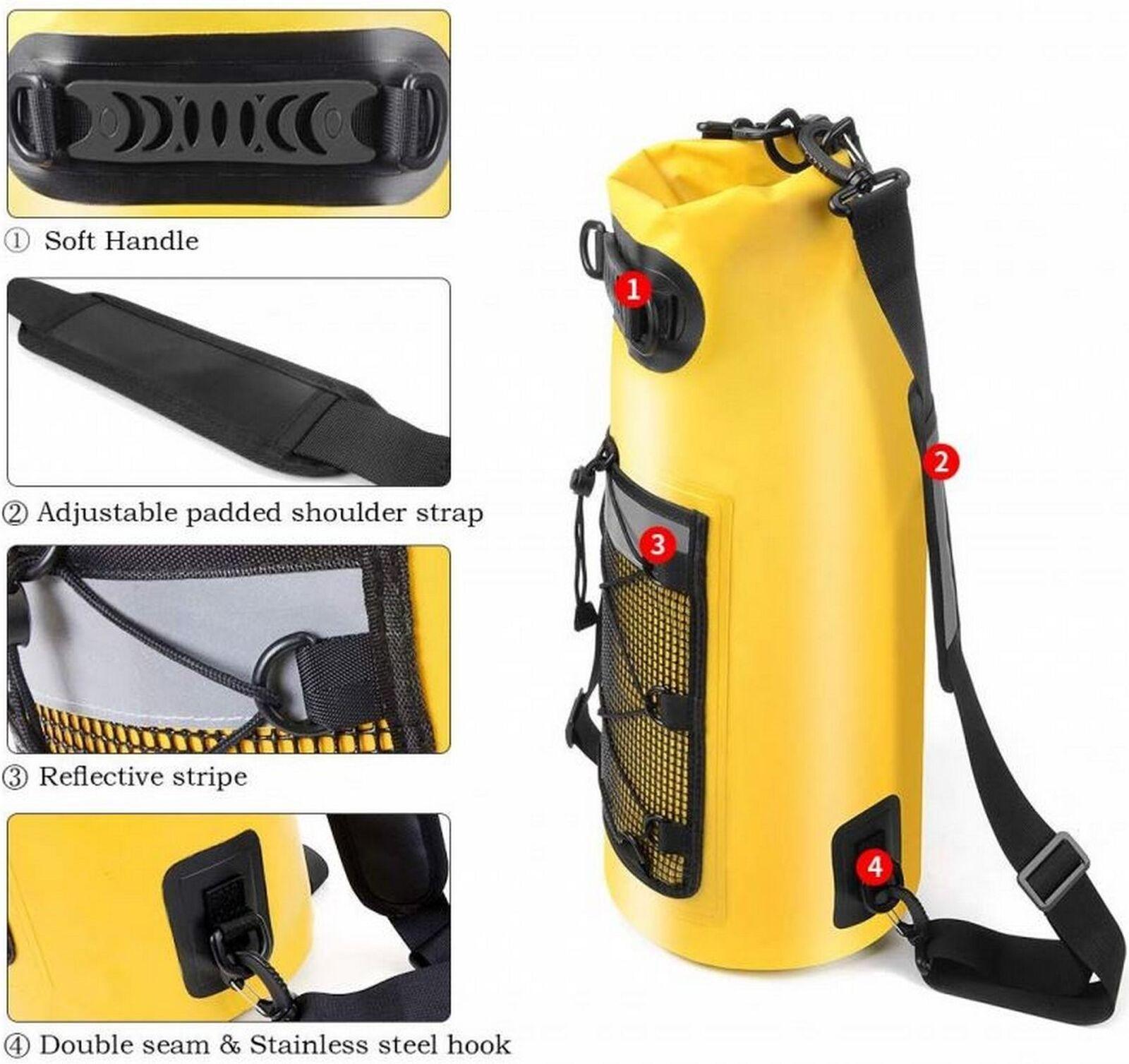 Waterproof Backpack UK - Scuba, Kayaking, Boating Waterproof 10L Dry Bag, Shoulder Strap and Carry Handle Outdoor Recreation - Tophatter Daily Deals