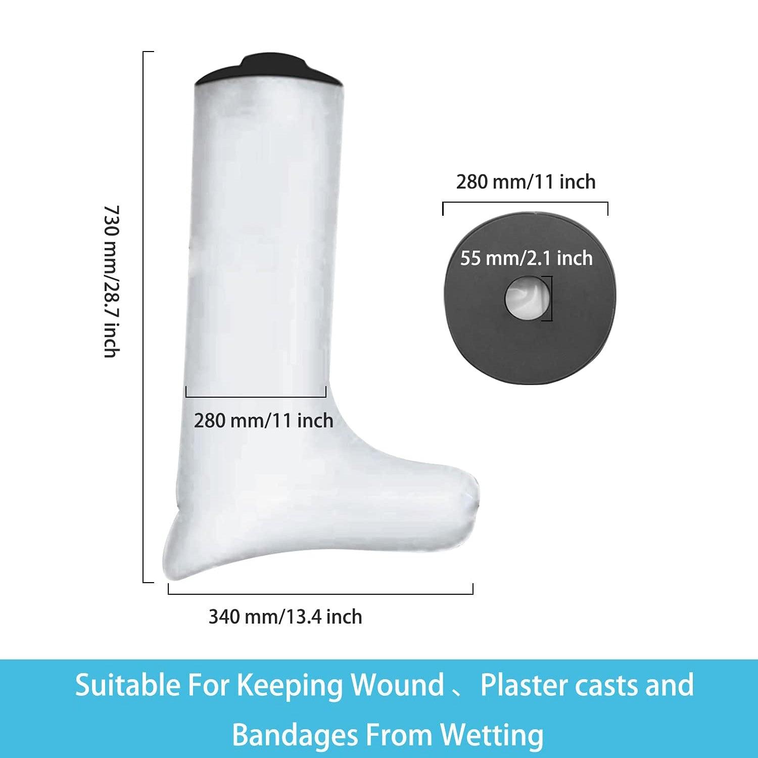 Waterproof Cast Cover Leg - Half Leg Cast Protector Cover for Shower Foot Protector Bandage Personal Care - Tophatter Daily Deals